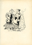 illustration de Mario Prassinos pour Alice au pays des merveilles de Lewis Carroll, éditions Stock, 1942